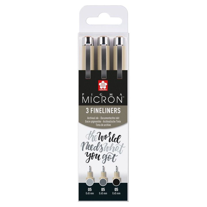 Sada technických pier Sakura Pigma Micron 3 fineliners — obrázok 1