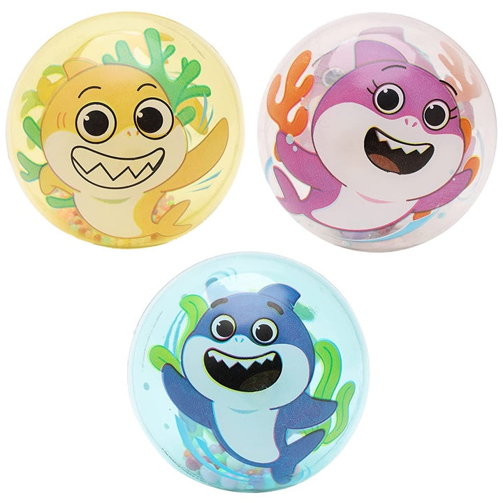 Sada troch svietiacich loptičiek Baby Sharks
