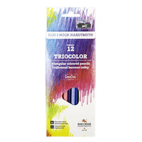 Sada trojhranných farbičiek so strúhadlom Triocolor 12 ks