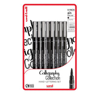 Sada UNI PIN popisovačov fineliner Calligraphy 8 ks — obrázok 1
