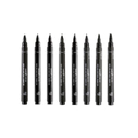 Sada UNI PIN popisovačov fineliner Calligraphy 8 ks — obrázok 2
