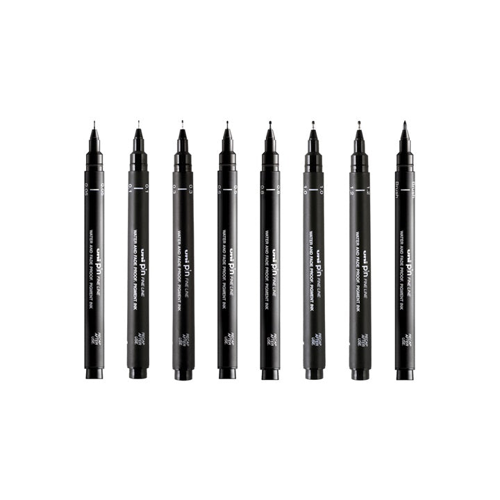 Sada UNI PIN popisovačov fineliner Draw and Sketch 8 ks — obrázok 1