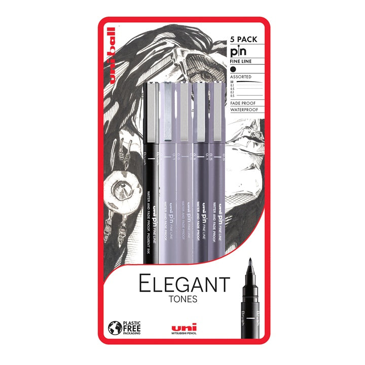 Sada UNI PIN popisovačov fineliner Elegant Tones 5 ks — obrázok 5