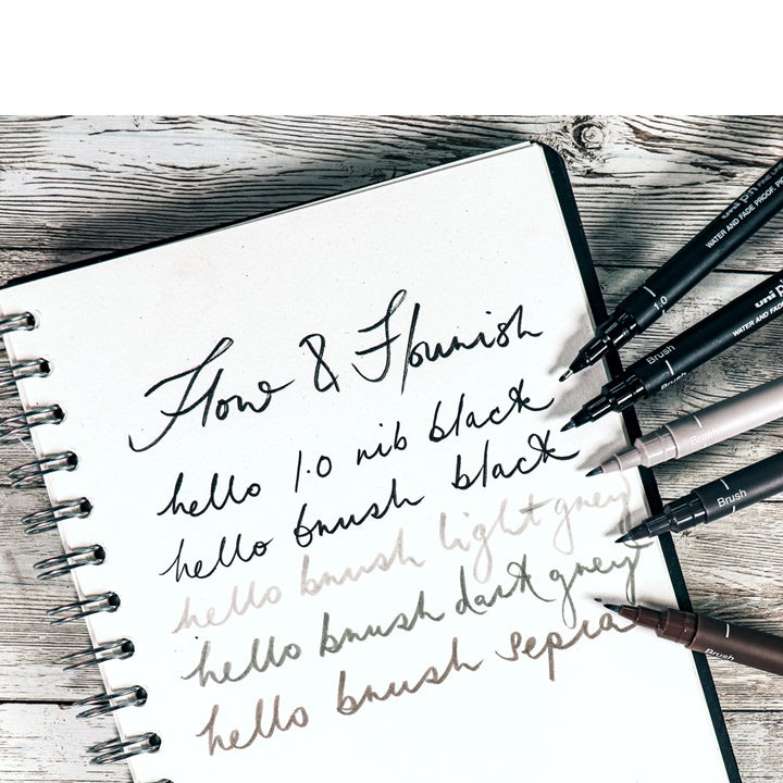 Sada UNI PIN popisovačov fineliner Flow and Flourish 5 ks — obrázok 3