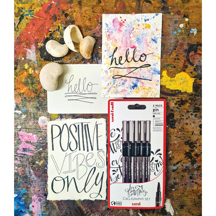 Sada UNI PIN popisovačov fineliner Love Lettering 5 ks — obrázok 4