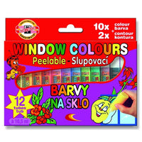 Sada zlupovacích farieb na sklo 12x10 ml KOH-I-NOOR
