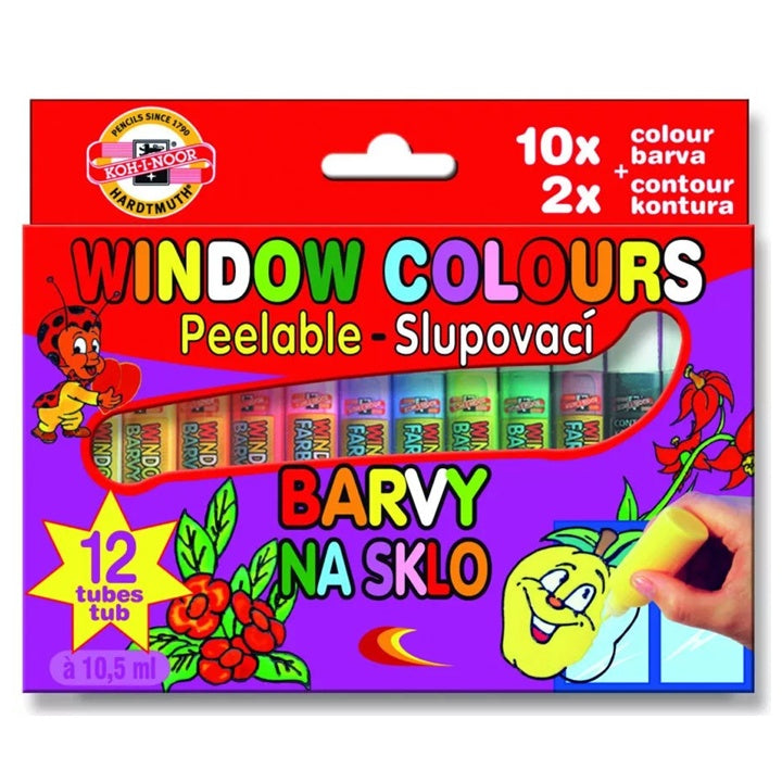 Sada zlupovacích farieb na sklo 12x10 ml KOH-I-NOOR