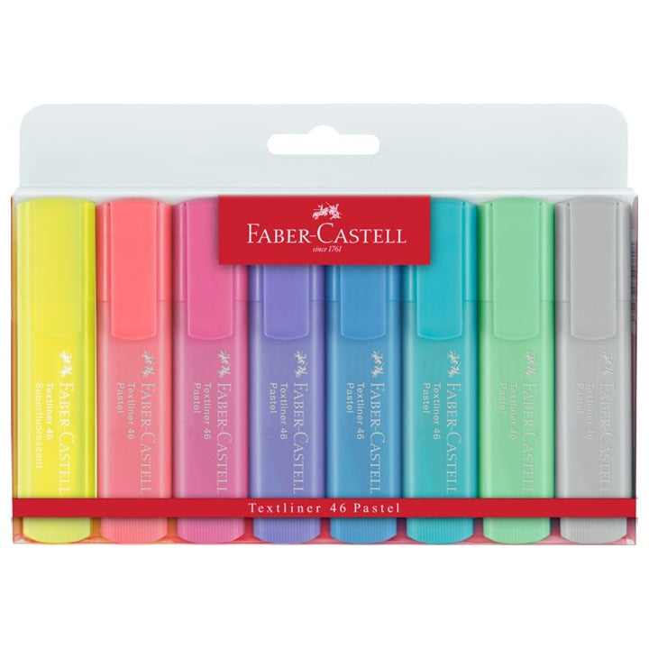 Sada zvýrazňovačov Faber-Castell Pastel 1546 - 8 ks | rôzne farby — obrázok 2