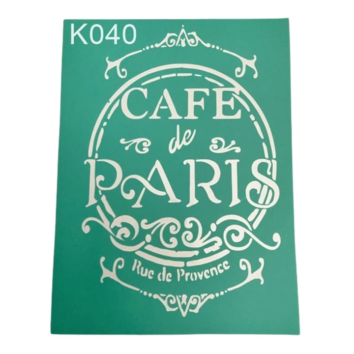 Samolepiaca šablóna Cafe de Paris 20 x 15 cm | ARTMIE