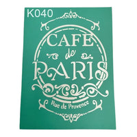 Samolepiaca šablóna Cafe de Paris 20 x 15 cm | ARTMIE