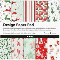 Scrapbookingový papier | Vianočný motív 50 listov 15,2 x 15,2 cm
