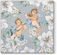 Servítky na dekupáž Angels in Flowers - 1 ks