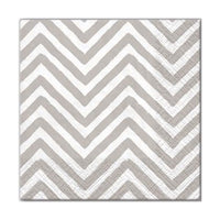 Servítky na dekupáž - Big Chevron Gray - 1 ks