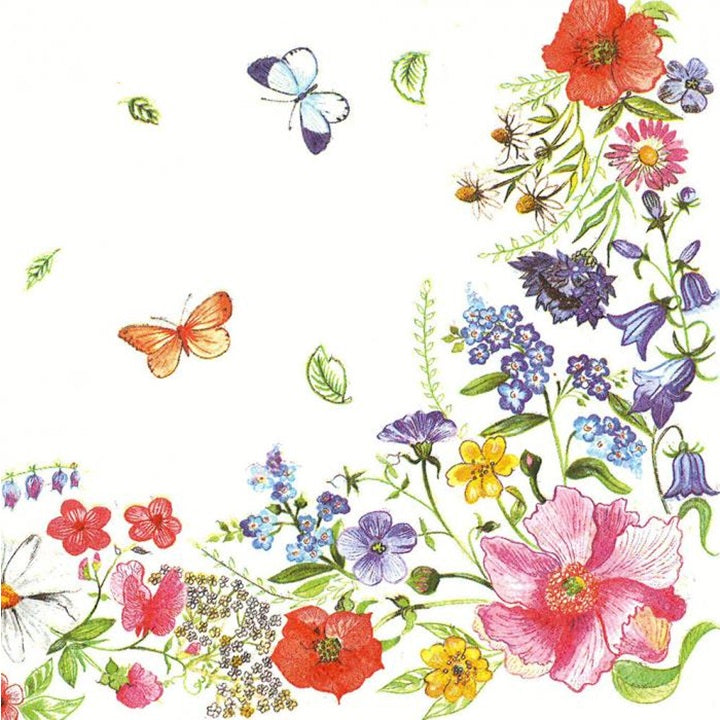 Servítky na dekupáž Blossom Border - 1 ks