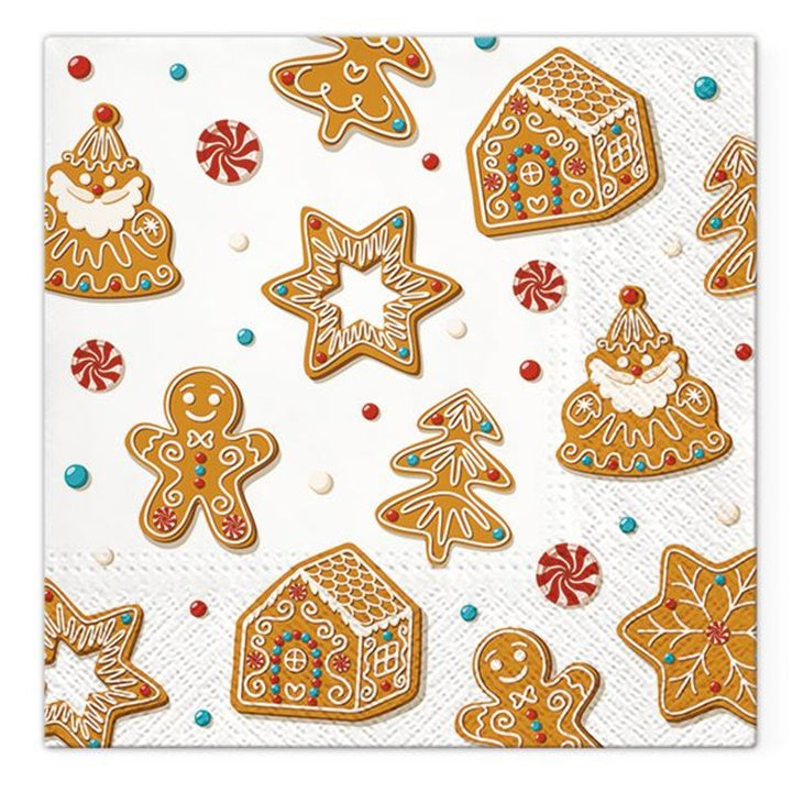 Servítky na dekupáž Christmas Gingerbreads - 1 ks