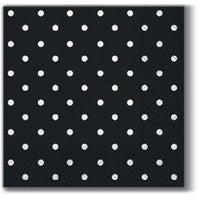 Servítky na dekupáž cocktail Brown Dots - 1 ks