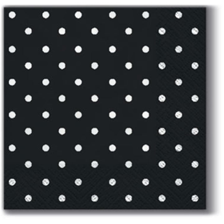 Servítky na dekupáž cocktail Brown Dots - 1 ks