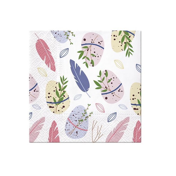Servítky na DEKUPÁŽ - Easter Feather  - 1ks