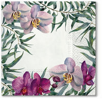 Servítky na dekupáž Elegant Orchid - 1 ks