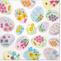 Servítky na dekupáž Flowered Eggs - 1 ks