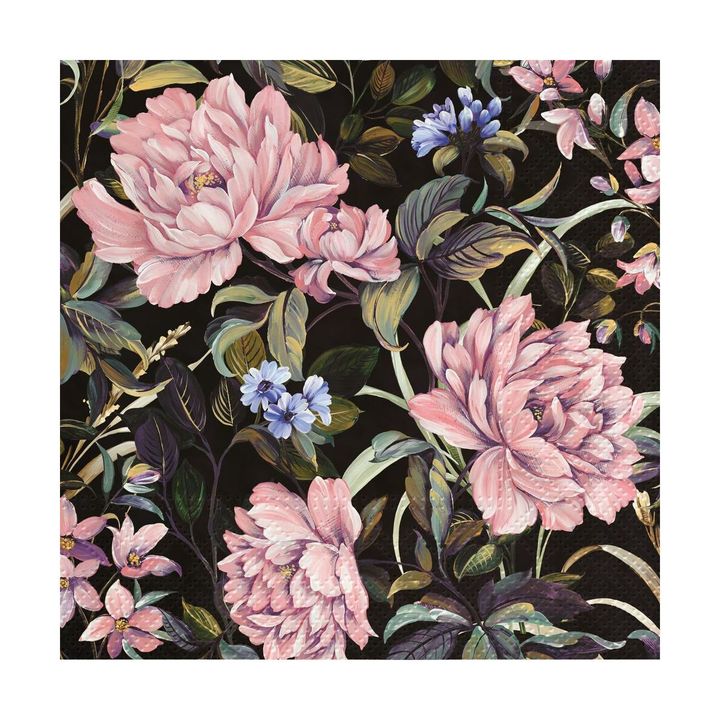 Servítky na dekupáž Flowers Mystery - 1 ks