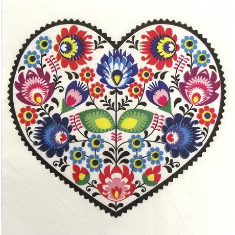 Servítky na DEKUPÁŽ - Heart - 1 ks