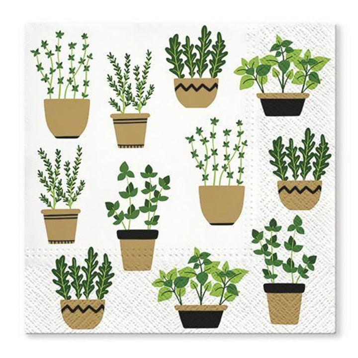 Servítky na dekupáž Herbs in Pot - 1 ks