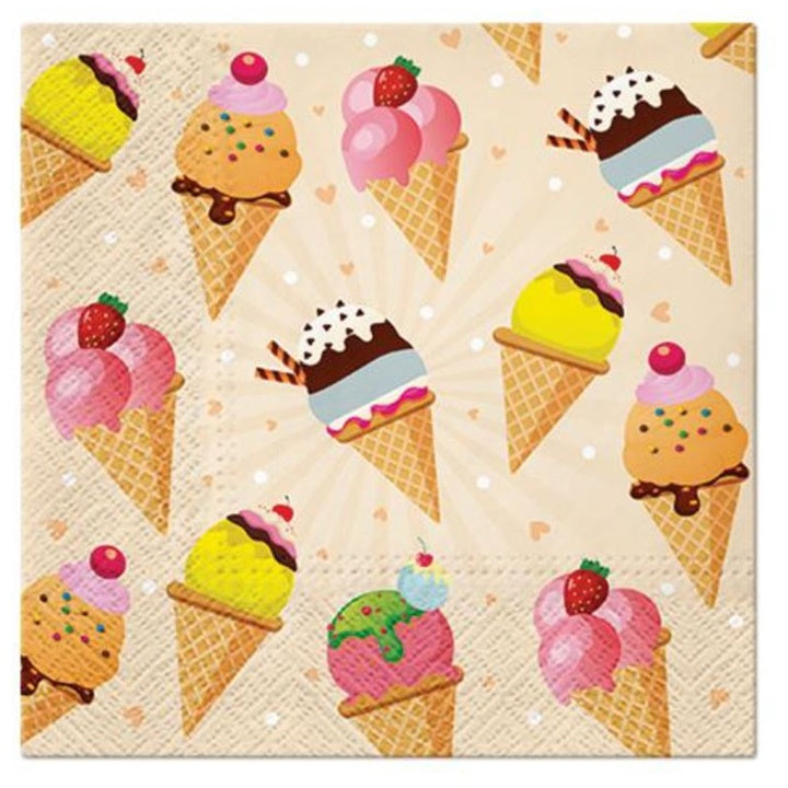 Servítky na dekupáž Ice Cream - 1 ks