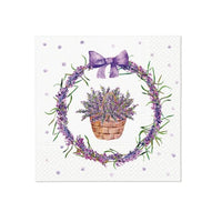Servítky na DEKUPÁŽ - Lavender Basket  - 1ks