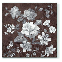 Servítky na dekupáž Mystery flowers - 1 ks