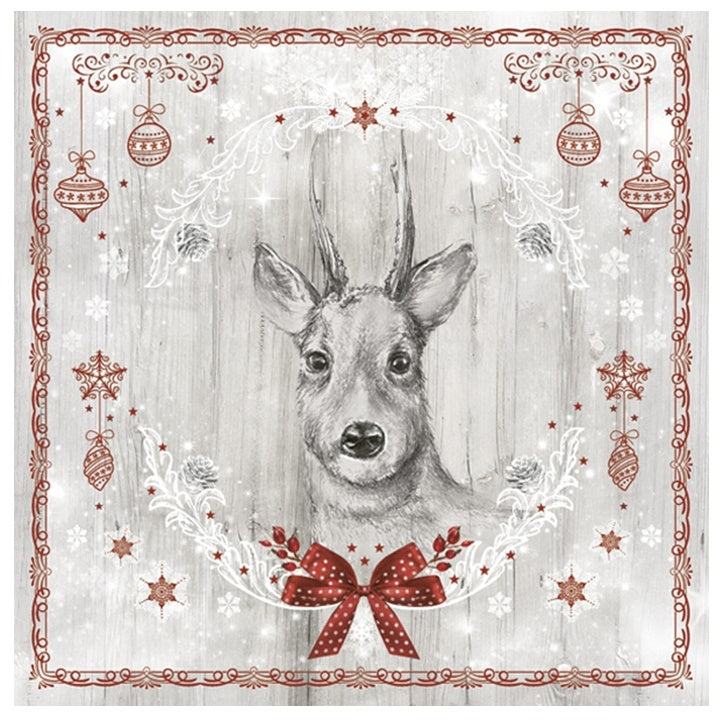 Servítky na dekupáž Painted Deer - 1 ks