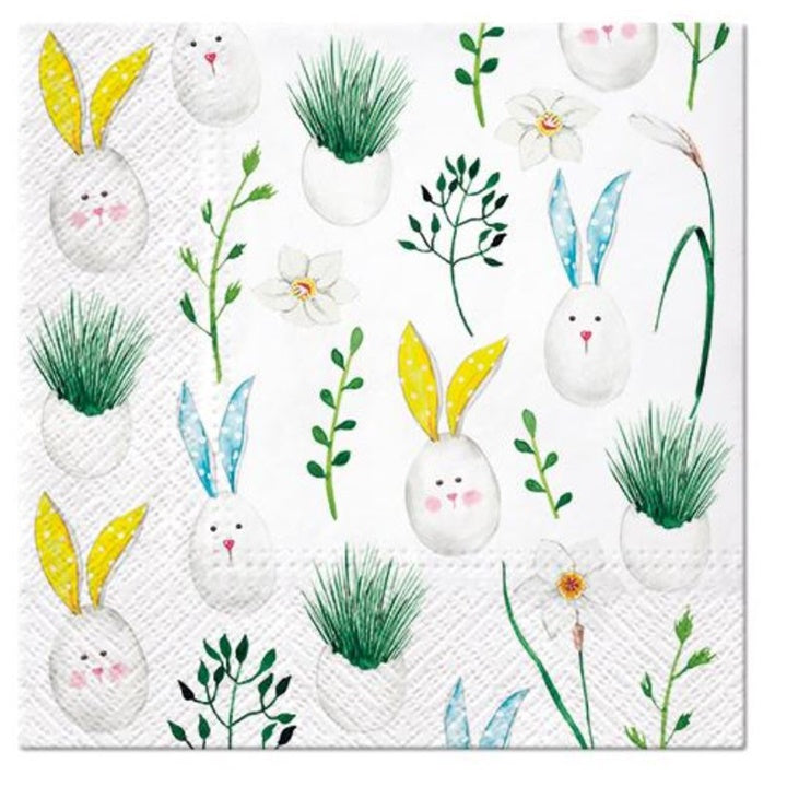 Servítky na dekupáž Rabbit Eggs - 1 ks