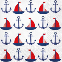 Servítky na dekupáž Ships & Anchors - 1 ks