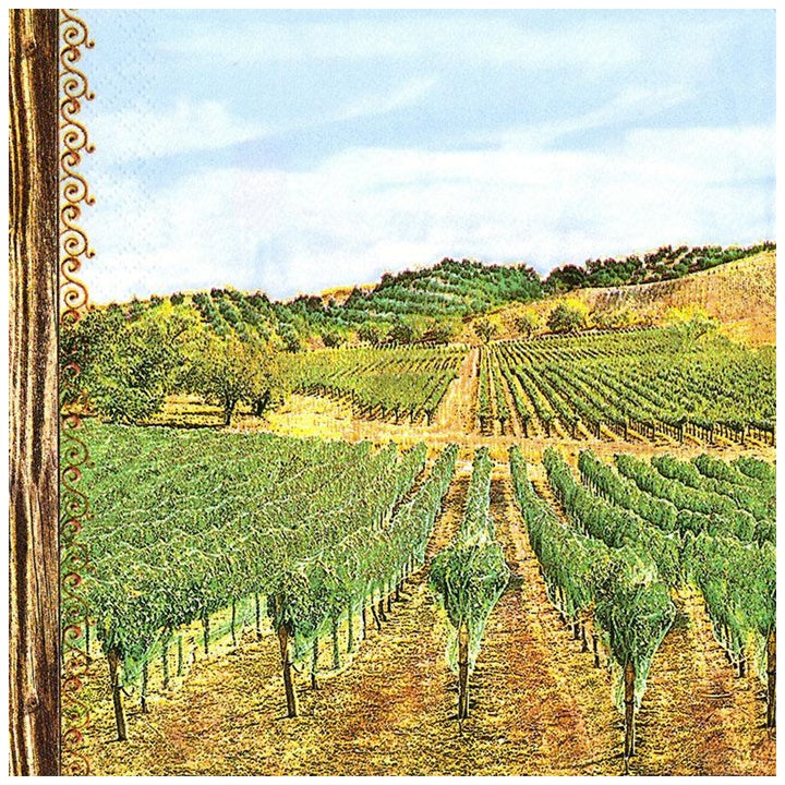 Servítky na dekupáž Vineyard - 1 ks