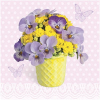 Servítky na dekupáž Violets and Primroses - 1 ks
