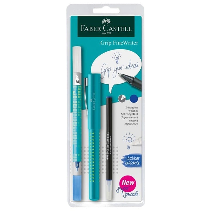 Set na písanie Faber-Castell Grip - tyrkysová farba