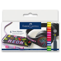 Set neónových popisovačov Faber Castell 6 ks