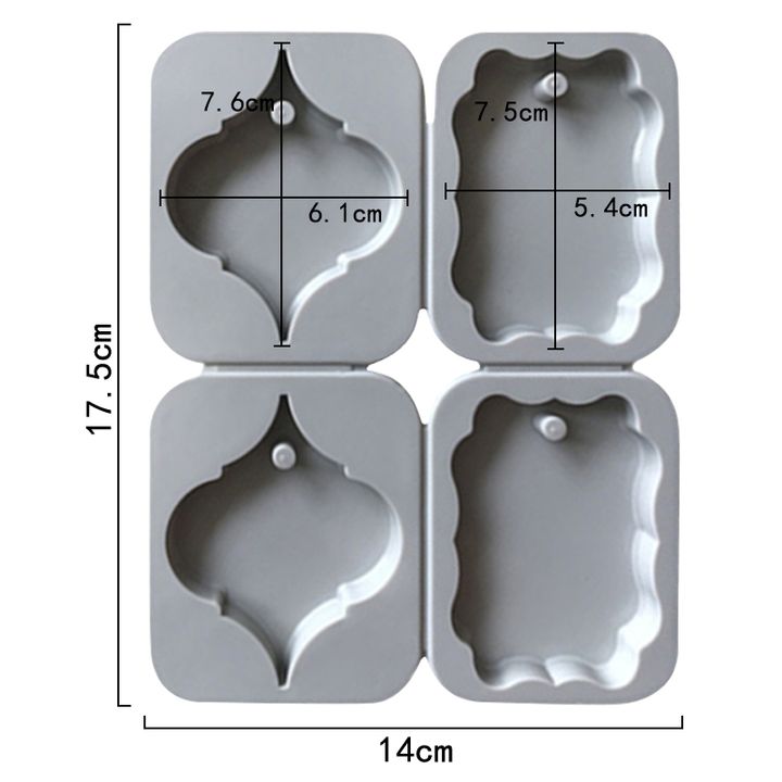 Silikónová forma na odlievanie - ornamenty s otvorom — obrázok 3