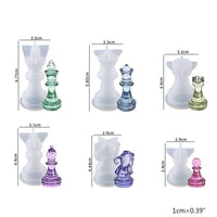Silikónová forma na odlievanie -  šachové figúrky - 6 dielny set — obrázok 1