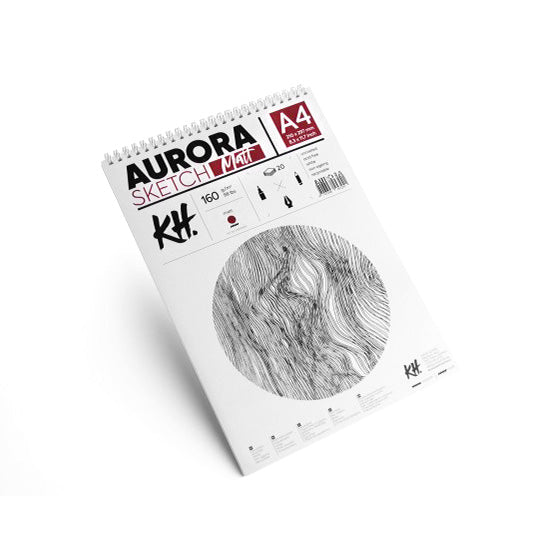 Skicovací blok AURORA matt [160g] – 20 listový | rôzne formáty — obrázok 3