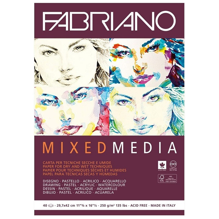 Skicovací blok  FABRIANO Mixed Media  | rôzne rozmery — obrázok 3