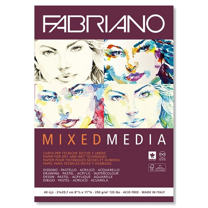 Skicovací blok  FABRIANO Mixed Media  | rôzne rozmery — obrázok 2