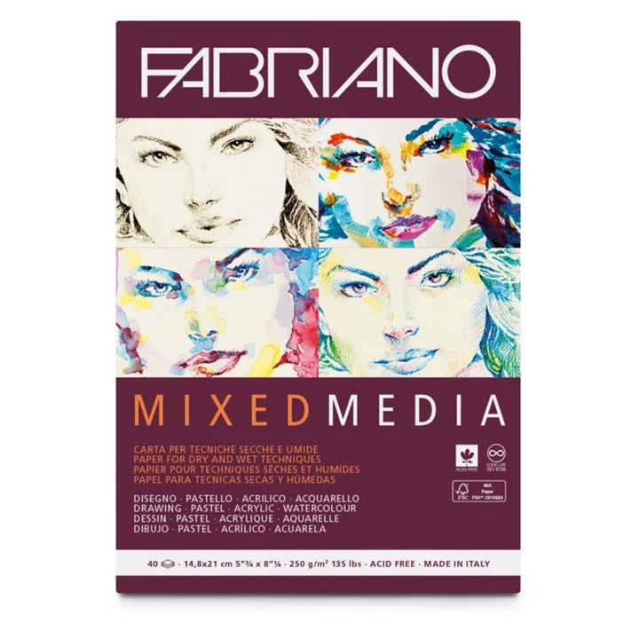 Skicovací blok  FABRIANO Mixed Media  | rôzne rozmery — obrázok 4