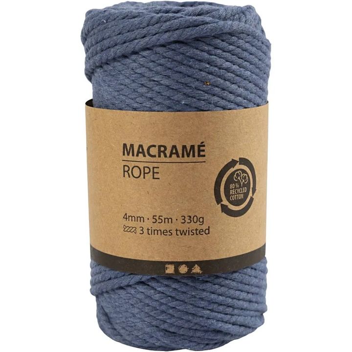 Šnúra na macrame 4 mm x 55 m | rôzne farby — obrázok 8