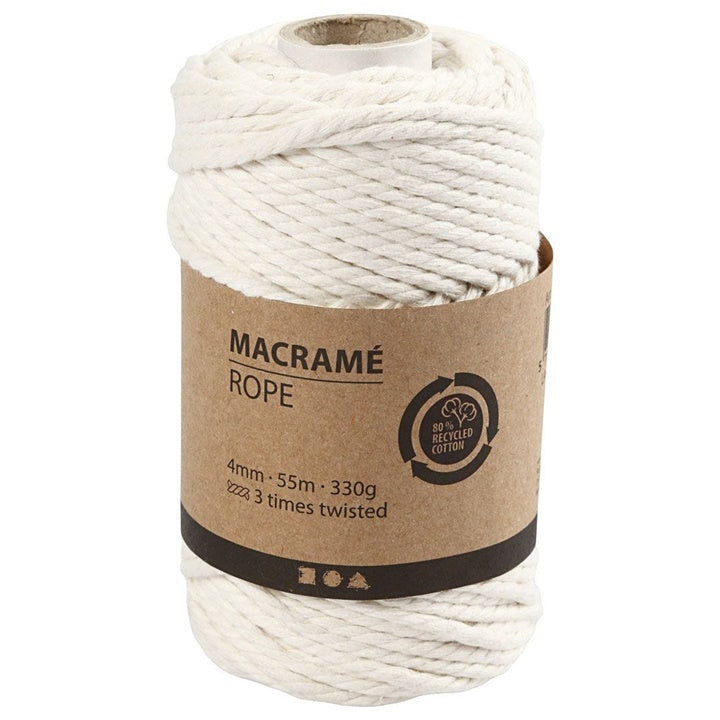 Šnúra na macrame 4 mm x 55 m | rôzne farby — obrázok 2