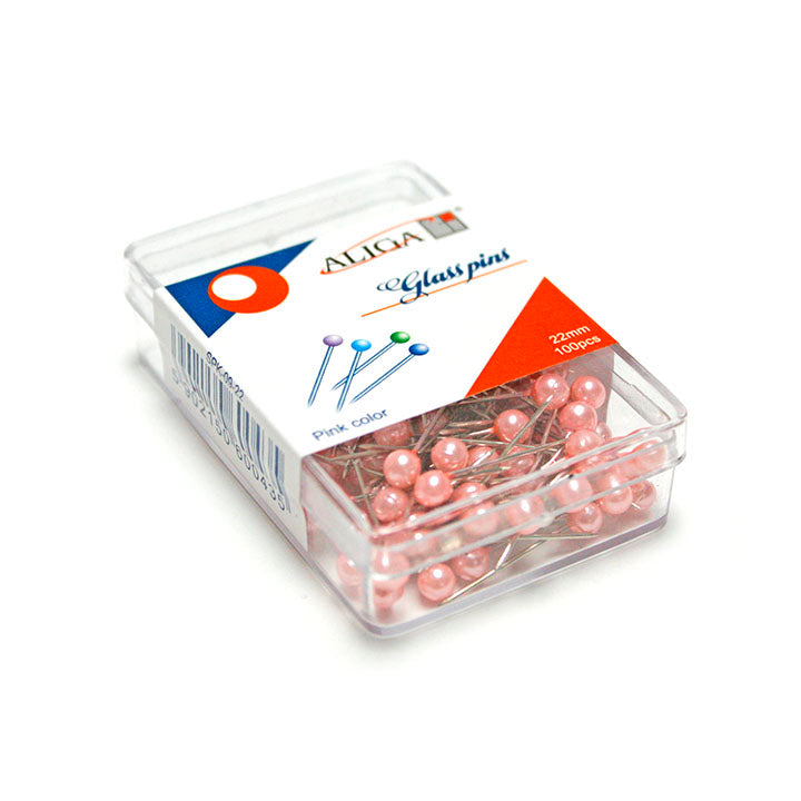 Špendlíky s farebnými hlavičkami 22 mm / 100 ks | rôzne farby