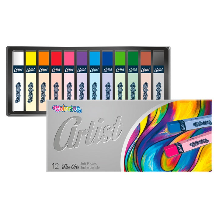 Štvorhranné suché pastely Colorino Artist 12 ks — obrázok 1