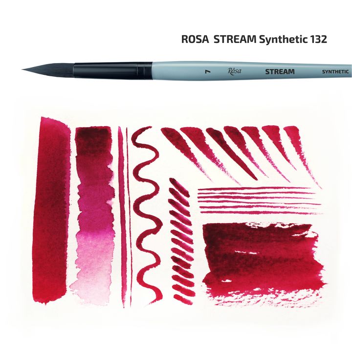 Syntetický okrúhly štetec ROSA STREAM 132 | rôzne veľkosti — obrázok 1