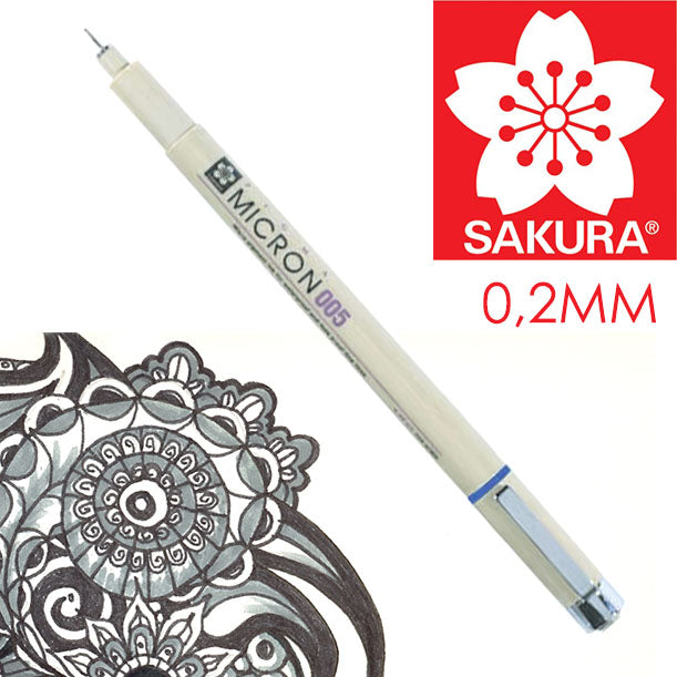 Technické pero SAKURA Pigma Micron BLACK | rôzne hrúbky — obrázok 2