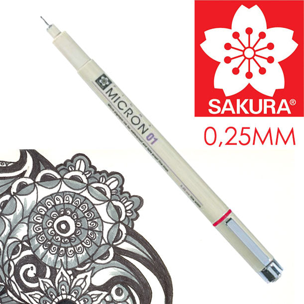 Technické pero SAKURA Pigma Micron BLACK | rôzne hrúbky — obrázok 3
